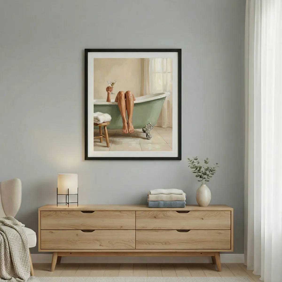 Martini clawfoot bath