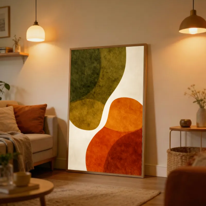 Minimal Abstract Organic Shapes Wall Art Print — Modern Poster