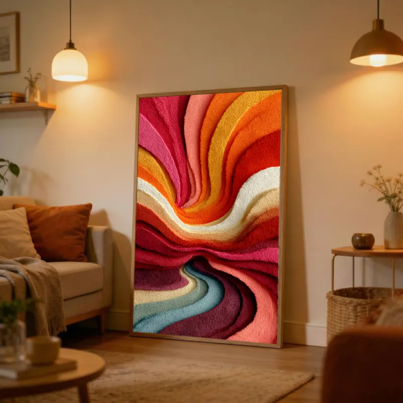 Colourful Swirl Abstract Wall Art Print — Bold Spiral Poster